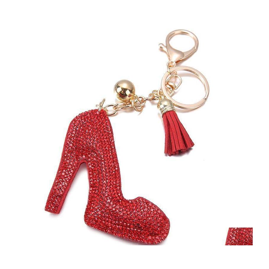Key Rings Creative High Heel Shoe Keychain Rhinestone Crystal Purse Chain Bag Decorative Alloy Pendant Ring Handbag Jewelry Drop Deli Otmef
Key Rings Creative High Heel Shoe Keychain Rhinestone Crystal Purse Chain Bag Decorative Alloy Pendant Ring Handbag Jewelry Drop Deli Otmef