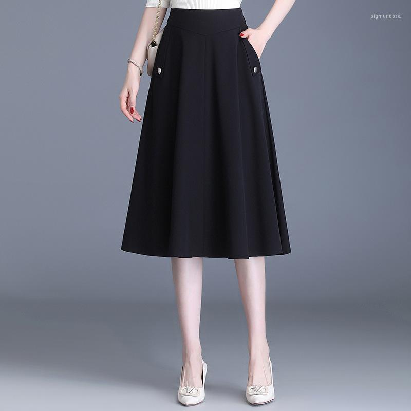 Skirts 2023 Summer Autumn High Waist A-line Skirt Women's Slim Drapey Mid-length Temperament OL Office Lady Pleated Midiskirt, Black
Skirts 2023 Summer Autumn High Waist A-line Skirt Women's Slim Drapey Mid-length Temperament OL Office Lady Pleated Midiskirt, Black