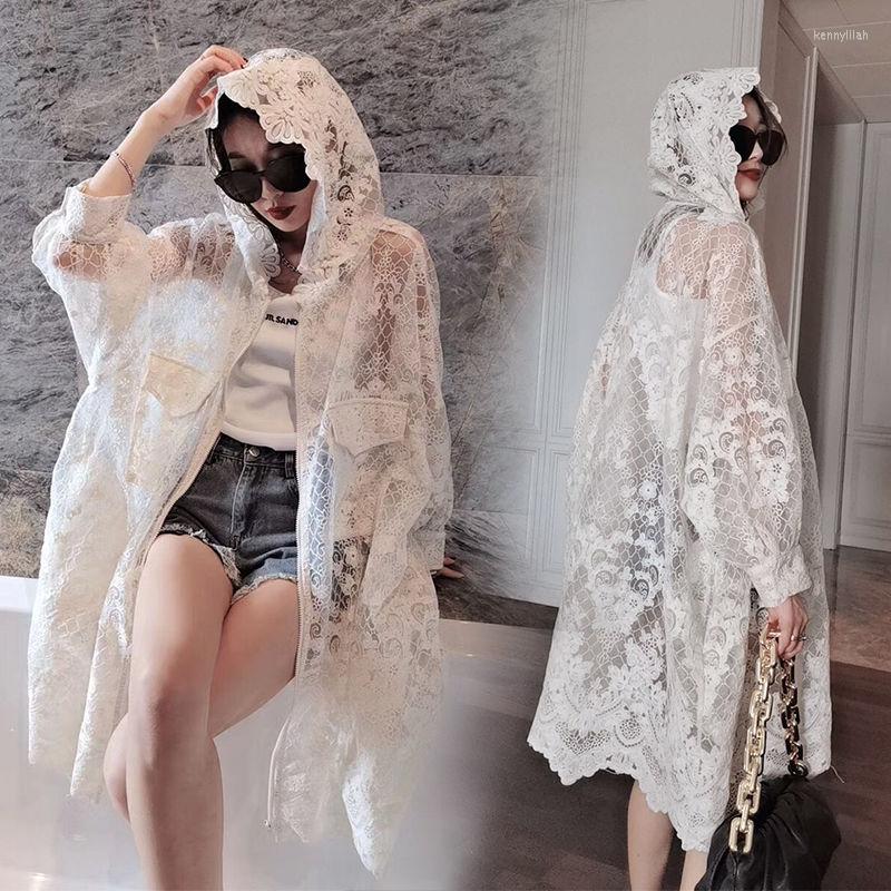 Women' Jackets Women Summer Long Sleeve Shrug Lace Flower Jacket Female Elegant Beach Shawl Sun Protection Clothing With Hooded A13, White
Women' Jackets Women Summer Long Sleeve Shrug Lace Flower Jacket Female Elegant Beach Shawl Sun Protection Clothing With Hooded A13, White