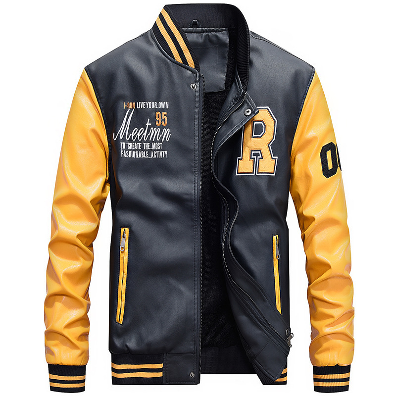 Mens Jackets Fleece Pilot Leather Jacket Hombre Embroidery Baseball Men Letter Stand Collar Pu Hip Hop Coats Plus Size 4XL 230203, Red
Mens Jackets Fleece Pilot Leather Jacket Hombre Embroidery Baseball Men Letter Stand Collar Pu Hip Hop Coats Plus Size 4XL 230203, Red