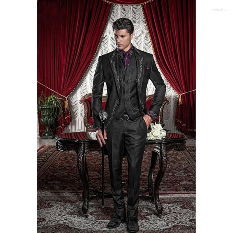 Men's Suits Exquisite Embroidery Groomsmen Tuxedos (Jacket Pants Vest) Bespoke Black Groom Wedding Men Suit Set Prom Mens Blazers, Same as image
Men's Suits Exquisite Embroidery Groomsmen Tuxedos (Jacket Pants Vest) Bespoke Black Groom Wedding Men Suit Set Prom Mens Blazers, Same as image