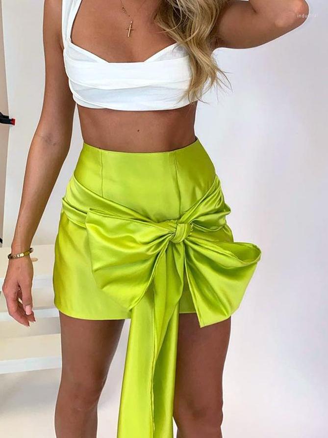 Skirts Bow Satin Bodycon Skirt Women Green Y2K Mini 2023 Summer Autumn Red High Waist Club Party Pencil Fashion
Skirts Bow Satin Bodycon Skirt Women Green Y2K Mini 2023 Summer Autumn Red High Waist Club Party Pencil Fashion