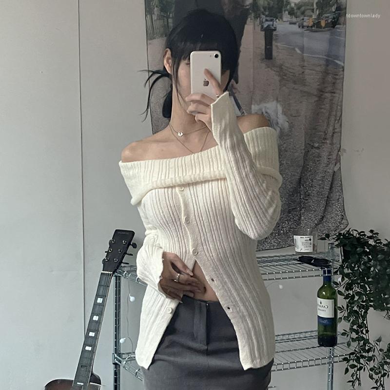 Women' Sweaters Combhasaki Women Vintage Y2K Grunge Skin Jumpers Slash Neck Button Cute Backless Full Sleeve Harajuku Slim Tops, White
Women' Sweaters Combhasaki Women Vintage Y2K Grunge Skin Jumpers Slash Neck Button Cute Backless Full Sleeve Harajuku Slim Tops, White