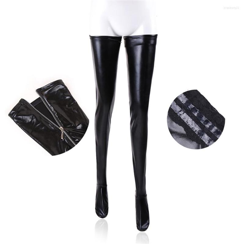 Men's G Strings Women's Flirting Leather Glued Bodysuit Sexy Elastic Stockings Black Socks With Non Slip Strip Zipper, Picture shown
Men's G Strings Women's Flirting Leather Glued Bodysuit Sexy Elastic Stockings Black Socks With Non Slip Strip Zipper, Picture shown