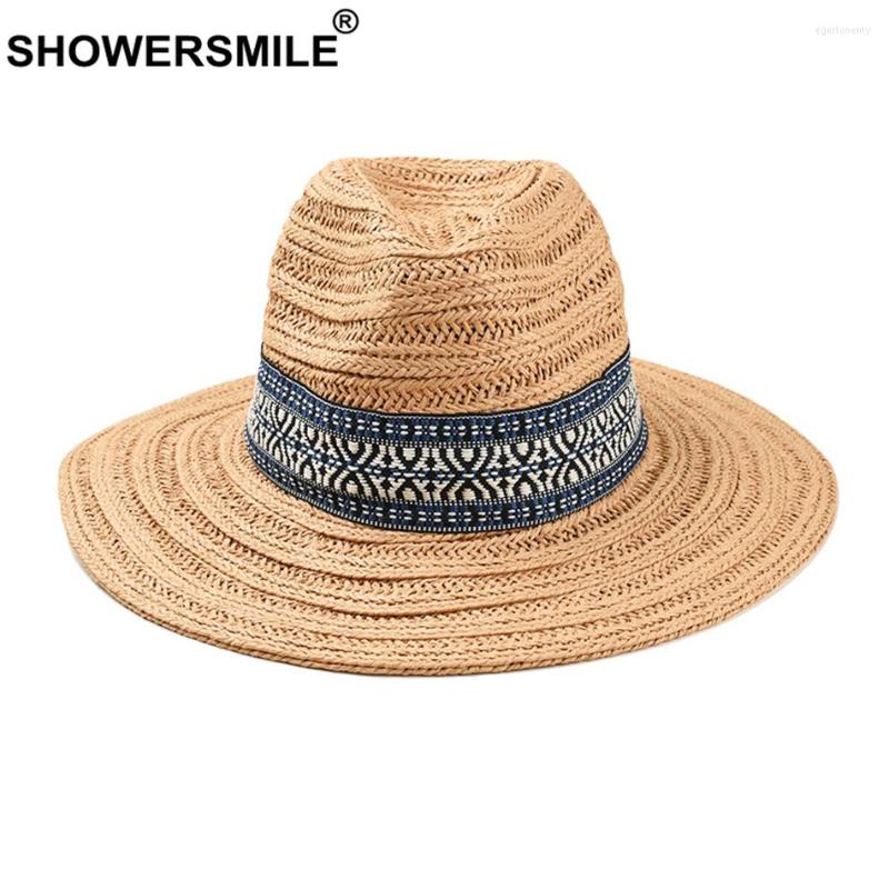 Wide Brim Hats SHOWERSMILE Handmade Women Sun Straw Hat Men Fedora Khaki Ethnic Breathable Outdoor UV Protection Jazz Sunshade Unisex
Wide Brim Hats SHOWERSMILE Handmade Women Sun Straw Hat Men Fedora Khaki Ethnic Breathable Outdoor UV Protection Jazz Sunshade Unisex