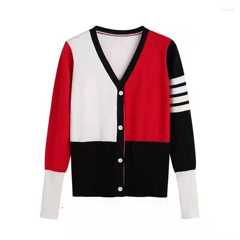 Women's Knits 2023 Fall Women's Clothing V-neck Long Sleeve Color Contrast Patchwork College Style Knitted Cardigan Thin, Green
Women's Knits 2023 Fall Women's Clothing V-neck Long Sleeve Color Contrast Patchwork College Style Knitted Cardigan Thin, Green