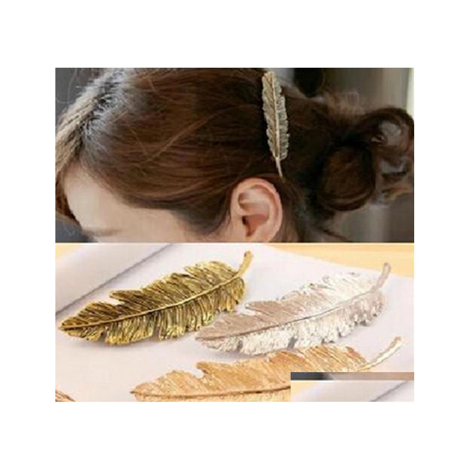 Hair Clips Barrettes Europe Fashion Jewelry Womens Clip Hairpin Leave Feather Barrette Lady Accessory Drop Delivery Hairjewelry Dhdzr
Hair Clips Barrettes Europe Fashion Jewelry Womens Clip Hairpin Leave Feather Barrette Lady Accessory Drop Delivery Hairjewelry Dhdzr