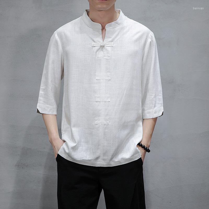 Ethnic Clothing Summer Chinese Style Men Linen Top Half Sleeve Shirt Retro Large Size Casual Cotton Tai Chi Tang Suit
Ethnic Clothing Summer Chinese Style Men Linen Top Half Sleeve Shirt Retro Large Size Casual Cotton Tai Chi Tang Suit