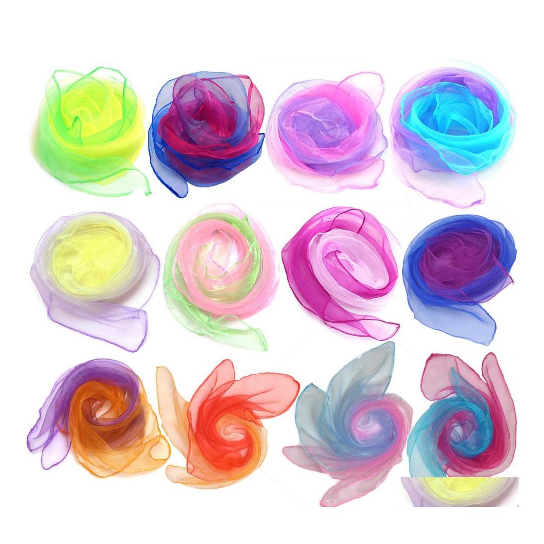 Scarves 60X60Cm Gradient Color Dance Band Scarf Magic Square Jling Nylon Tricks Performance Props Accessory Rhythm For Kids Drop Del Otygh
Scarves 60X60Cm Gradient Color Dance Band Scarf Magic Square Jling Nylon Tricks Performance Props Accessory Rhythm For Kids Drop Del Otygh