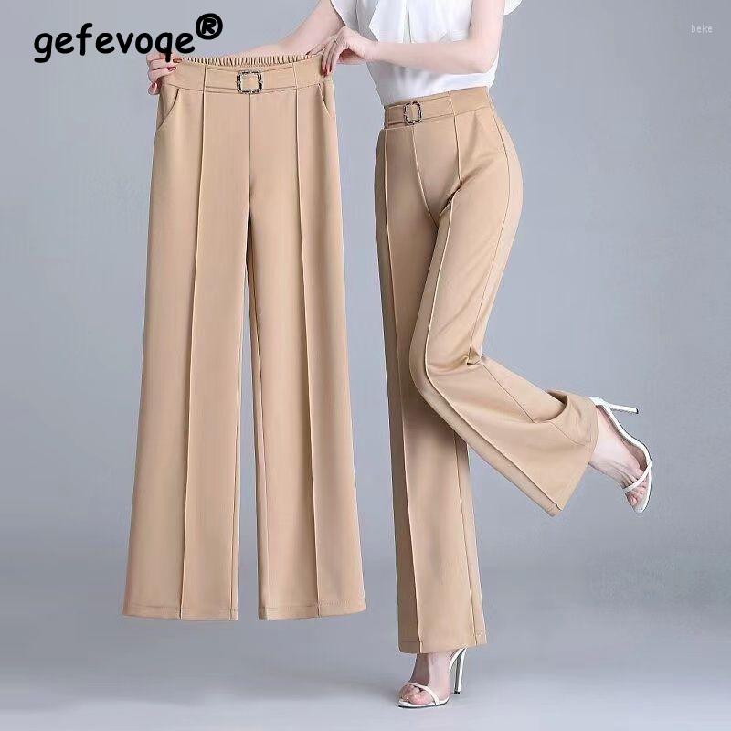 Women's Pants Elegant Fashion Office Lady Belt Straight Suit Trousers Women 2023 Spring Summer High Waist Pockets All Match Wide Leg 4XL, White
Women's Pants Elegant Fashion Office Lady Belt Straight Suit Trousers Women 2023 Spring Summer High Waist Pockets All Match Wide Leg 4XL, White