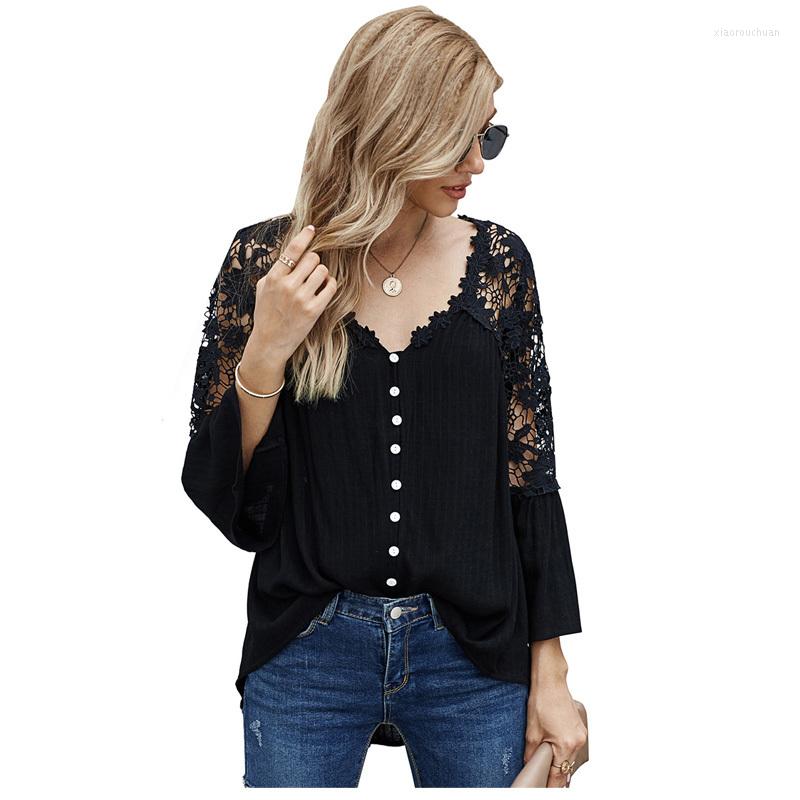 Women' Blouses Autumn Loose Large Size Lace Shirt Women Long-sleeved Solid Color Deep V-neck Chiffon Fashion Fall Clothing 2023, Green
Women' Blouses Autumn Loose Large Size Lace Shirt Women Long-sleeved Solid Color Deep V-neck Chiffon Fashion Fall Clothing 2023, Green