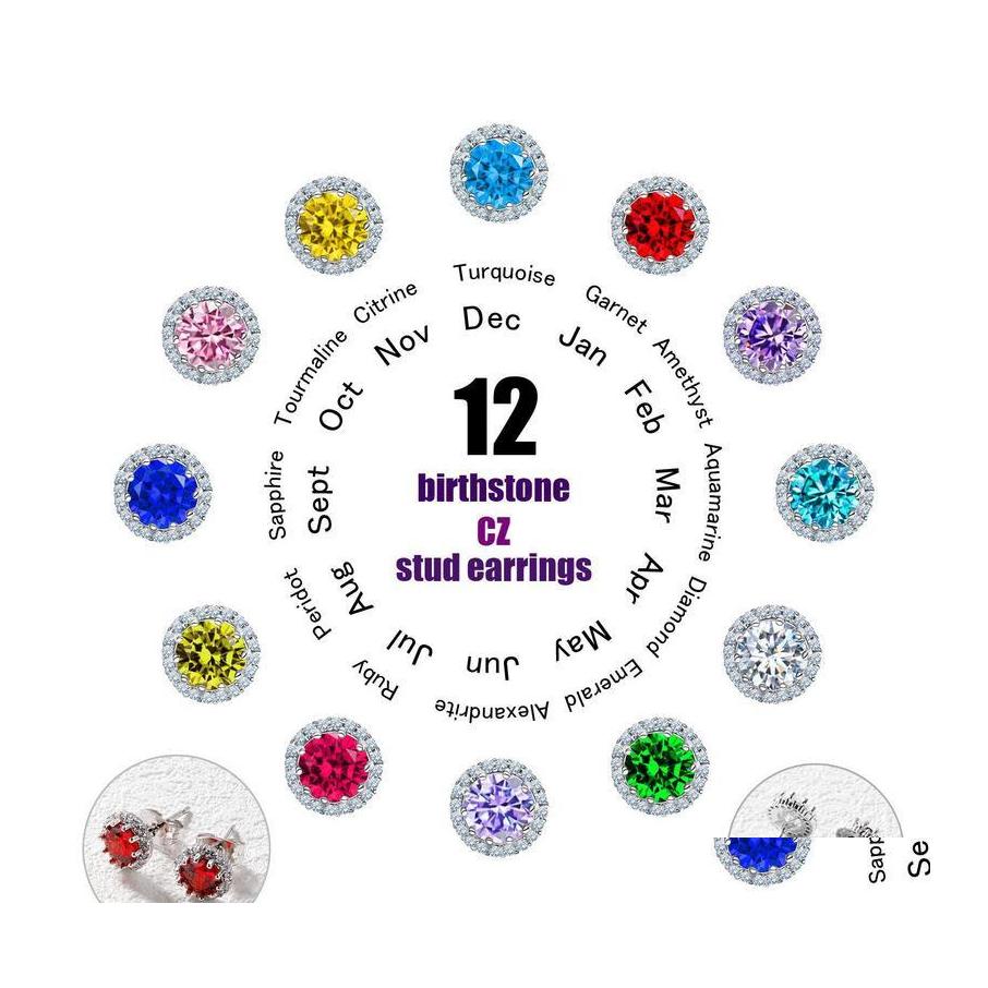 Stud Luxury Birthday Stones Cz Earrings For Women Cubic Zirconia 12 Month Birthstone 925 Sterling Sier Earring Fashion Jewelry Gift Oti4D
Stud Luxury Birthday Stones Cz Earrings For Women Cubic Zirconia 12 Month Birthstone 925 Sterling Sier Earring Fashion Jewelry Gift Oti4D