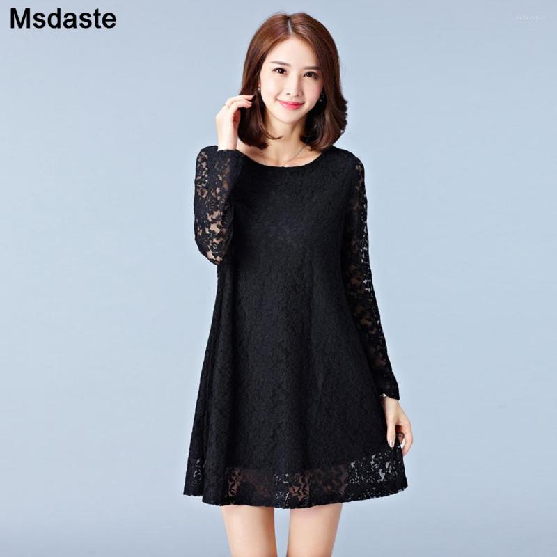 Casual Dresses Women Lace Sleeve Plus Size Loose Womens Woman Dress Female Big Ladies Top Wear Spring Summer, Black
Casual Dresses Women Lace Sleeve Plus Size Loose Womens Woman Dress Female Big Ladies Top Wear Spring Summer, Black