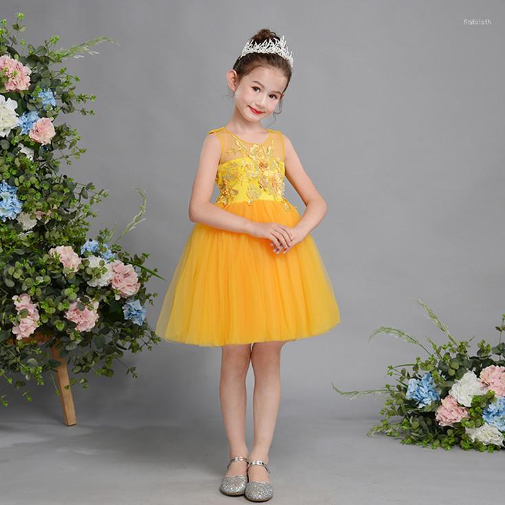 Stage Wear Children Tulle Performance Dresses Kids Yellow Pink Red Green Girl Dancing Underwear Balerina Kostum Flower Dress
Stage Wear Children Tulle Performance Dresses Kids Yellow Pink Red Green Girl Dancing Underwear Balerina Kostum Flower Dress