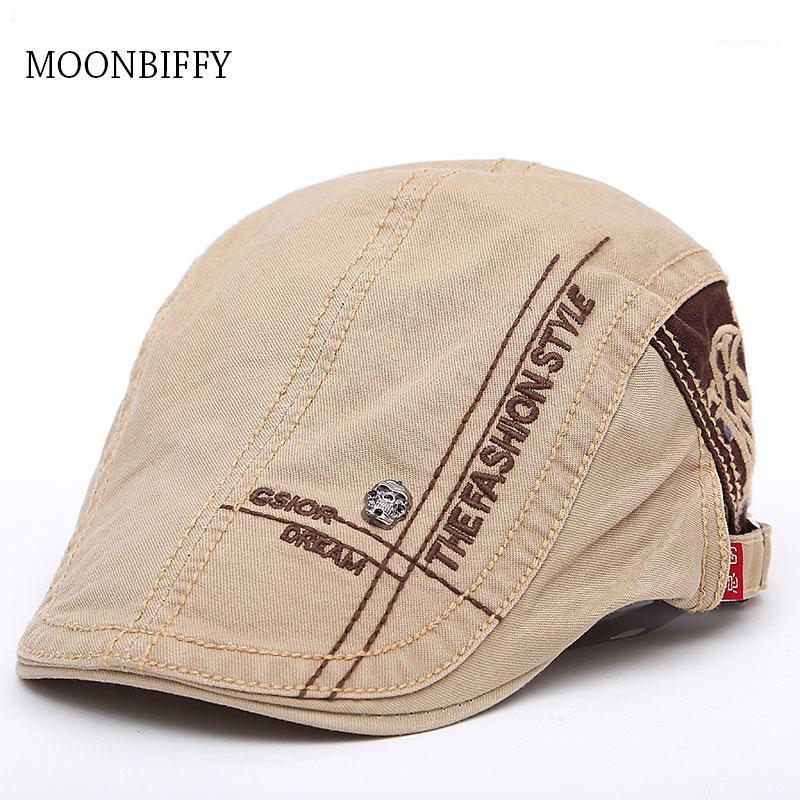 Berets Summer Outdoor Sports Cotton Caps For Men Casual Peaked Letter Embroidery Hats Casquette Cap, Black 
Berets Summer Outdoor Sports Cotton Caps For Men Casual Peaked Letter Embroidery Hats Casquette Cap, Black