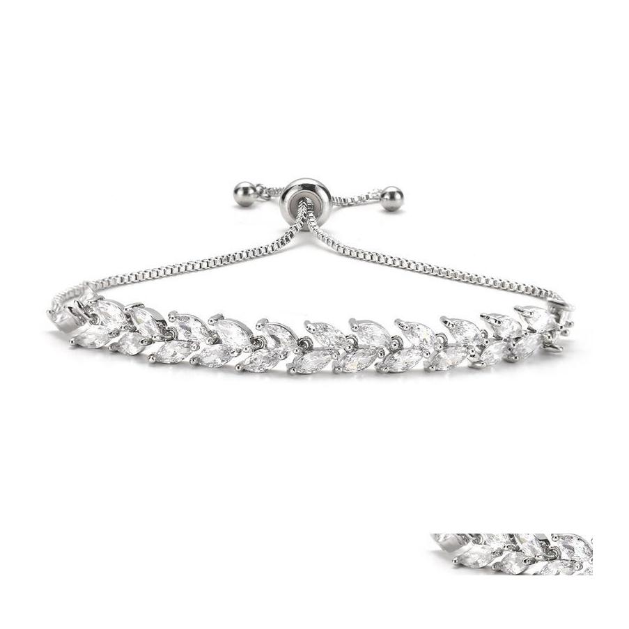 Tennis Simple And Stylish Oliveshaped Cubic Zirconia Adjustable Bracelet For Women Wedding Charm Jewelry Gifts Drop Delivery Bracelet Otel3
Tennis Simple And Stylish Oliveshaped Cubic Zirconia Adjustable Bracelet For Women Wedding Charm Jewelry Gifts Drop Delivery Bracelet Otel3