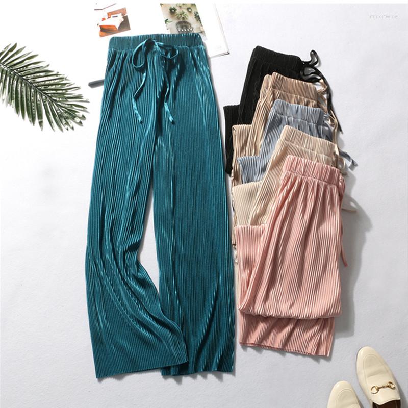 Women's Sleepwear Daeyard Women Summer Ice Silk Trousers Wide Leg Loose Pants Casual High Waist Long Pleated Sleep Bottoms Large Size, Black
Women's Sleepwear Daeyard Women Summer Ice Silk Trousers Wide Leg Loose Pants Casual High Waist Long Pleated Sleep Bottoms Large Size, Black