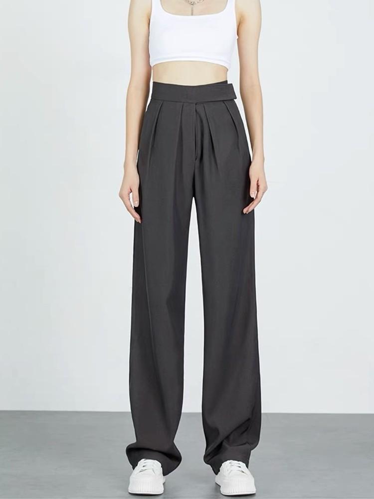 Women's Pants & Capris Elegant High Waist Women Office Wear Wide Leg Straight Full Length Trousers Mujer Spring Summer 2023Women's, Gray
Women's Pants & Capris Elegant High Waist Women Office Wear Wide Leg Straight Full Length Trousers Mujer Spring Summer 2023Women's, Gray