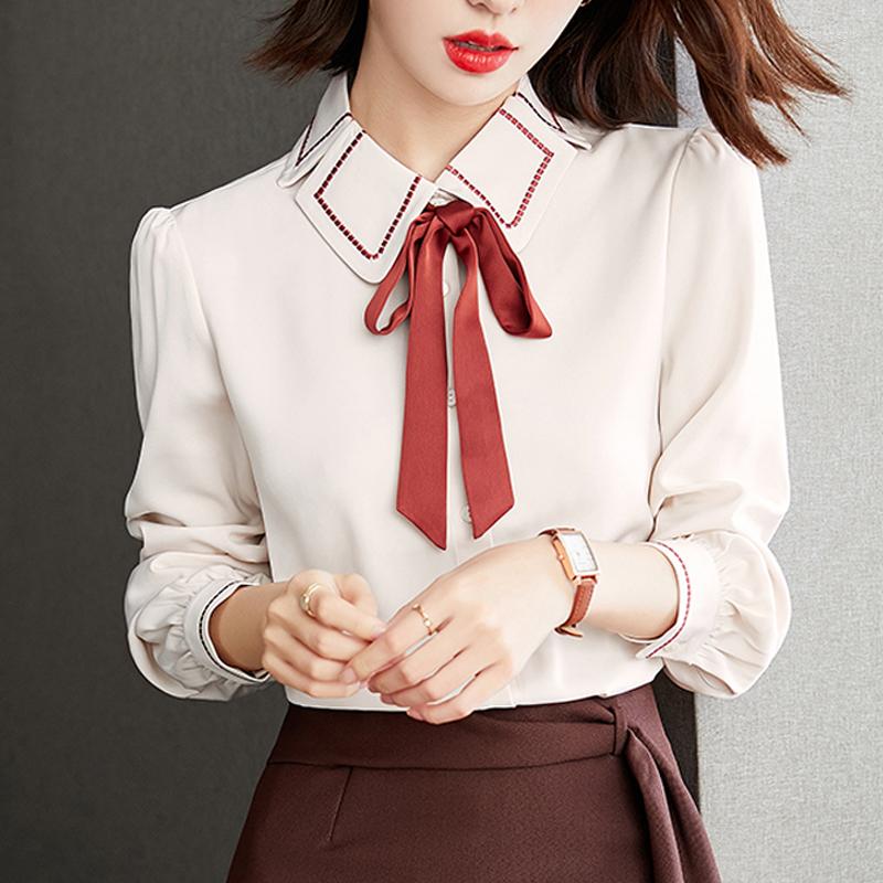 Women' Blouses Office Elegant Long Sleeve Women Shirts Buttons Women' Blouse Turn Down Collar Clothing With Bow Spring Autumn Tops, Picture shown
Women' Blouses Office Elegant Long Sleeve Women Shirts Buttons Women' Blouse Turn Down Collar Clothing With Bow Spring Autumn Tops, Picture shown