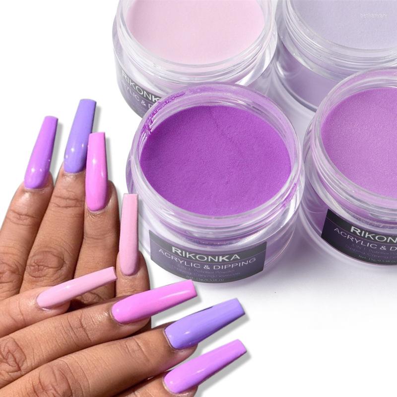 

Nail Glitter 15g Acrylic Dipping Powder Purple Series Carving Polymer Extension Pigment Dust Professional Supplies