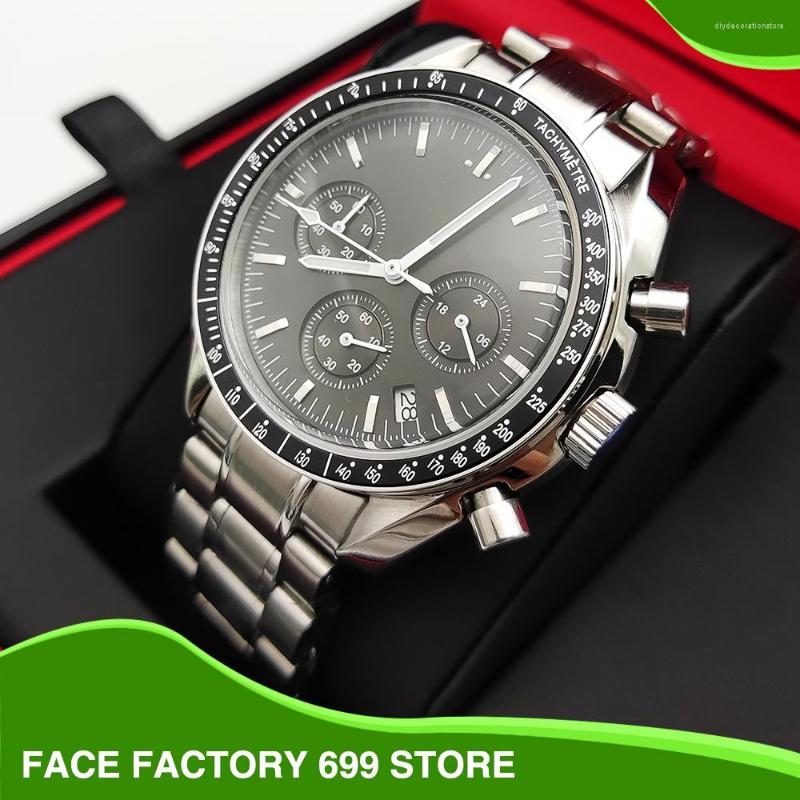 Wristwatches Latest Black Quartz Watch VK63 Movement Panda Men's Stainless Steel Case With Waterproof Chronograph
Wristwatches Latest Black Quartz Watch VK63 Movement Panda Men's Stainless Steel Case With Waterproof Chronograph