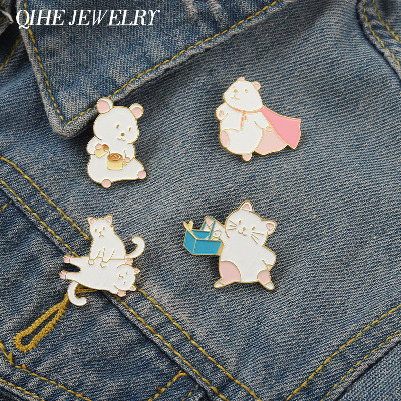 Cute White Cat Bear Enamel Pin Animal Cartoon Brooch Badge Lapel Clothes Jewelry Women Kids Backpack Hat Sweater Accessories
Cute White Cat Bear Enamel Pin Animal Cartoon Brooch Badge Lapel Clothes Jewelry Women Kids Backpack Hat Sweater Accessories