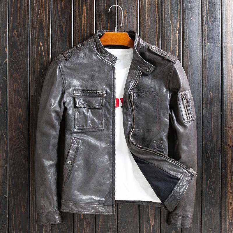 Men's Leather & Faux Mens Jacket Short Motorcycle Genuine Men Vintage Sheepskin Coat Deri Mont 2023 WpYE5642 KJ4125, Gray
Men's Leather & Faux Mens Jacket Short Motorcycle Genuine Men Vintage Sheepskin Coat Deri Mont 2023 WpYE5642 KJ4125, Gray