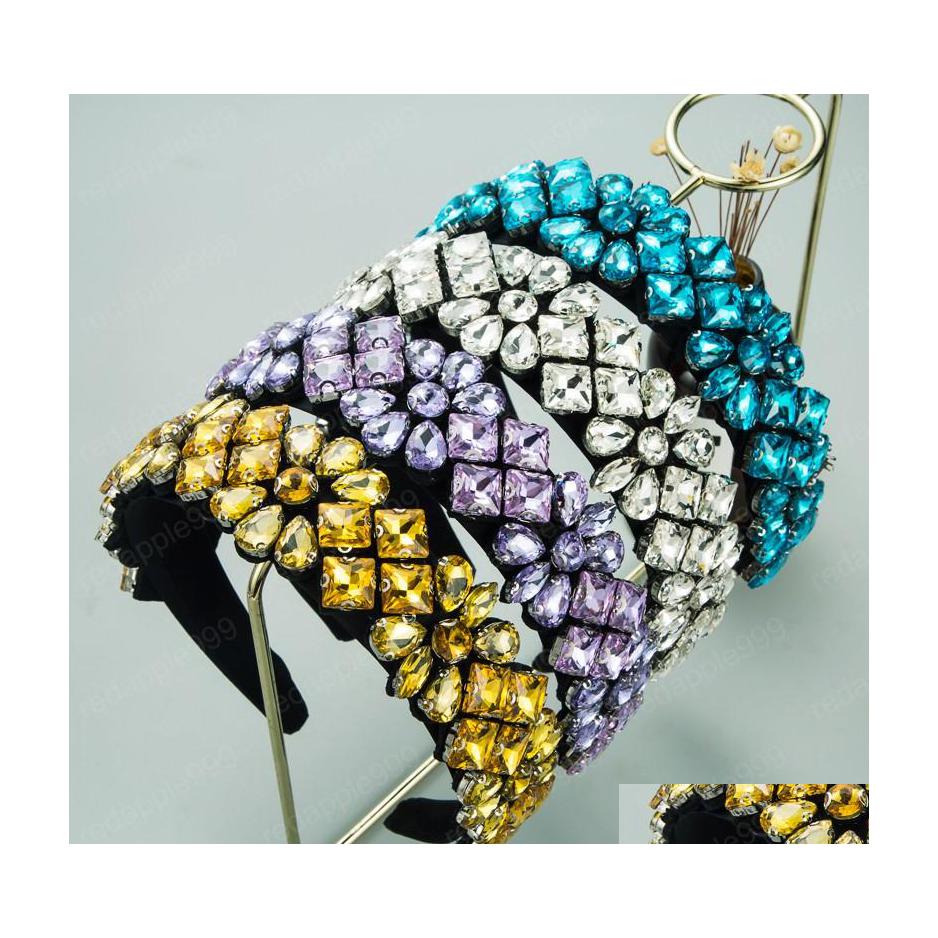 Headbands Vintage Color Crystal Headband Luxury Geometric Diamond Padded Hairband Bridal Wedding Headwear Tiara Bezel Drop Delivery Dh0Dq
Headbands Vintage Color Crystal Headband Luxury Geometric Diamond Padded Hairband Bridal Wedding Headwear Tiara Bezel Drop Delivery Dh0Dq