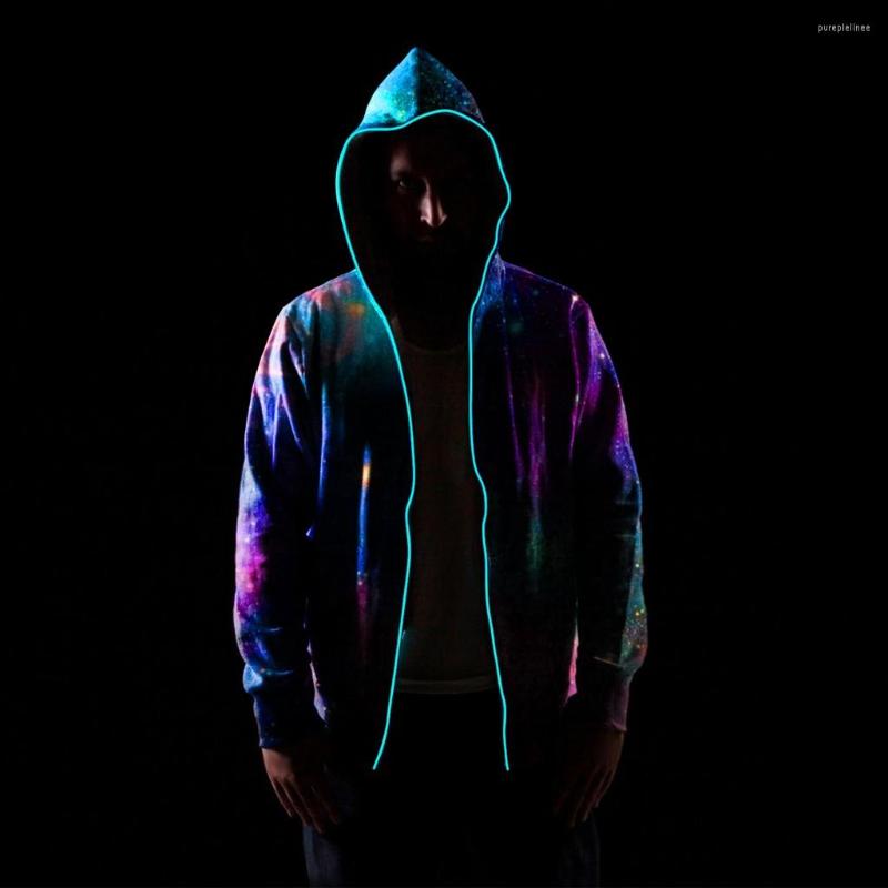 Men' Hoodies Led Colorful Luminous Men Nice Mens Women Glowing Coat Zipper Winter Sweatshirt Sudadera Hombre, Blue
Men' Hoodies Led Colorful Luminous Men Nice Mens Women Glowing Coat Zipper Winter Sweatshirt Sudadera Hombre, Blue
