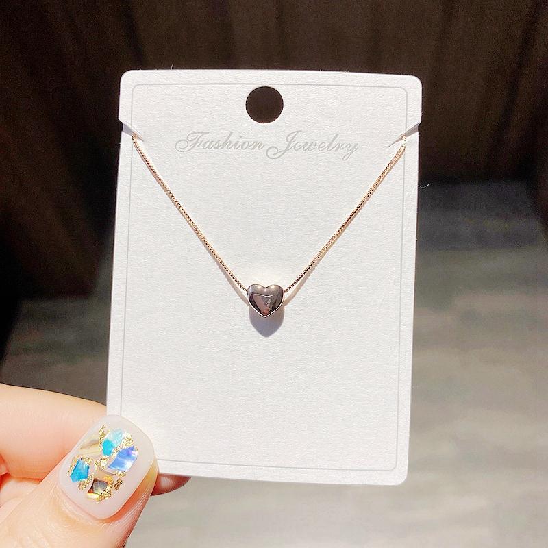 Chains High End Solid Metal Smooth Heart Necklace For Women Rose Gold Color Plated Clavicle Chain
Chains High End Solid Metal Smooth Heart Necklace For Women Rose Gold Color Plated Clavicle Chain