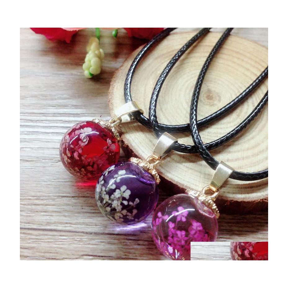 Pendant Necklaces Lovely Real Natural Dried Flowers Round Glass Leather Rope For Women Girls Nanashop Drop Delivery Jewelry Pendants Dhdtq
Pendant Necklaces Lovely Real Natural Dried Flowers Round Glass Leather Rope For Women Girls Nanashop Drop Delivery Jewelry Pendants Dhdtq