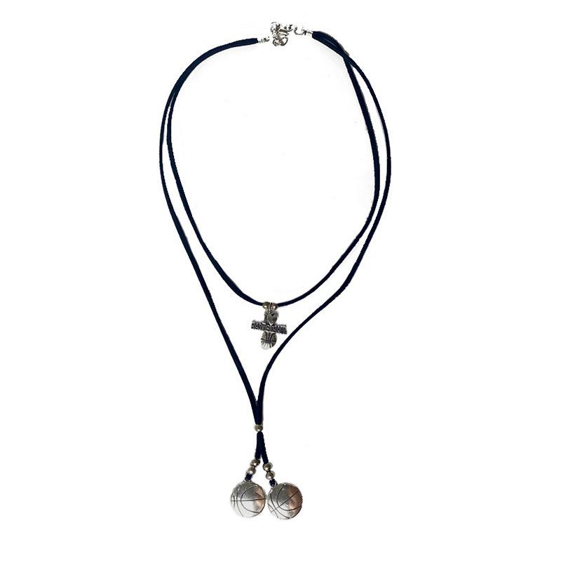 Pendant Necklaces 2 Layers Basketball Football Korean Velvet Rope Chain Necklace Creative Sport Style Personality Daily Jewelry Wholesale
Pendant Necklaces 2 Layers Basketball Football Korean Velvet Rope Chain Necklace Creative Sport Style Personality Daily Jewelry Wholesale