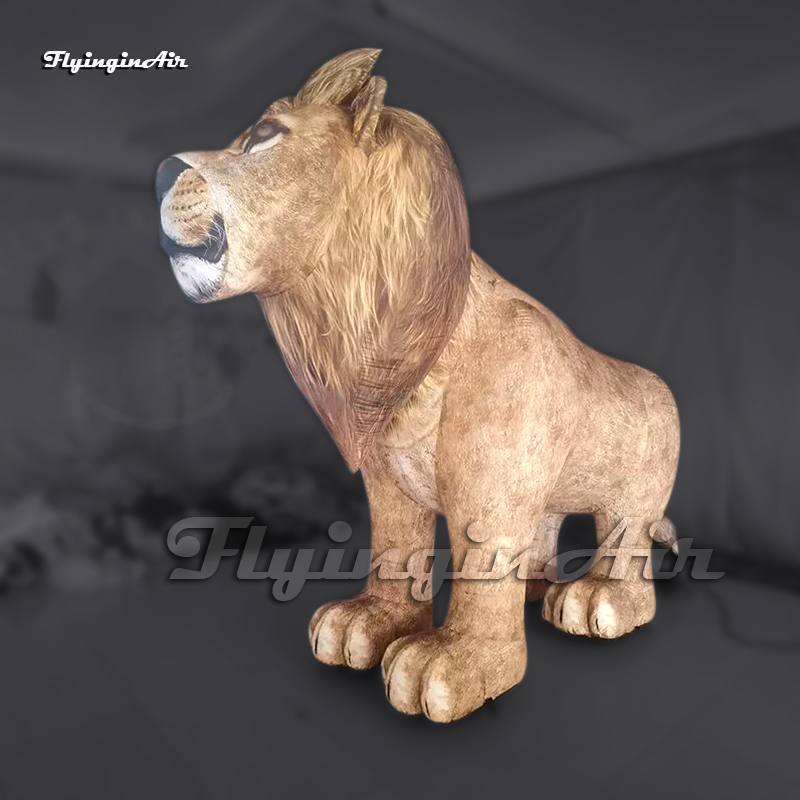 Real Large Inflatable Lion Model Parade Performance Air Blow Up Animal Balloon For Carnival Stage Decoration