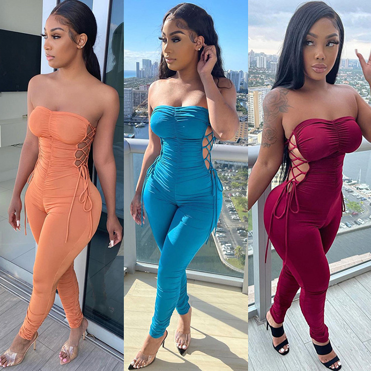 Women's Jumpsuits Rompers Sexy Off Shoulder Women Jumpsuit Pleated Fitness Streetwear Sleeveless Party Night Long Romper Women Jumpsuit Outfit 230203, Burgundy
Women's Jumpsuits Rompers Sexy Off Shoulder Women Jumpsuit Pleated Fitness Streetwear Sleeveless Party Night Long Romper Women Jumpsuit Outfit 230203, Burgundy