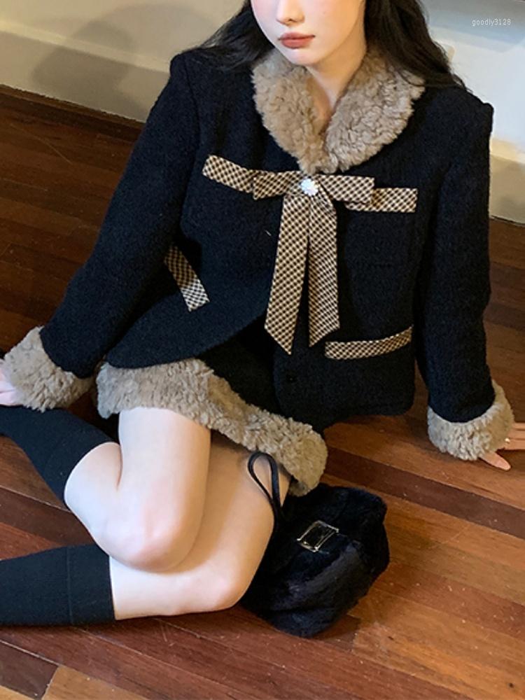 Work Dresses Warm Vintage Two Piece Set Women Patchwork Elegant Sweet Y2K Mini Skirt Suit Female Korean Bow Chic Party Winter 2023, Black
Work Dresses Warm Vintage Two Piece Set Women Patchwork Elegant Sweet Y2K Mini Skirt Suit Female Korean Bow Chic Party Winter 2023, Black