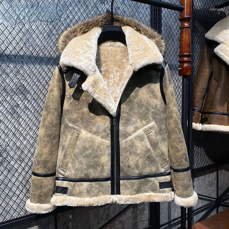 Men's Jackets 2023 Winter Trendy Sheep Skin Shearling Coat Genuine Leather Men's Stylish Fur Collar Elegant Clothes, Zipper pocket
Men's Jackets 2023 Winter Trendy Sheep Skin Shearling Coat Genuine Leather Men's Stylish Fur Collar Elegant Clothes, Zipper pocket