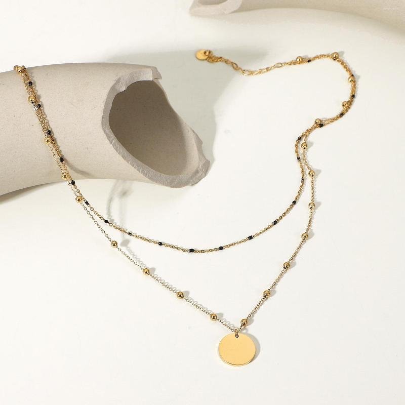 Pendant Necklaces French Style INS Wind Black Rice Bead Chain Titanium Steel Ball Stainless Double-layer Necklace Pendants
Pendant Necklaces French Style INS Wind Black Rice Bead Chain Titanium Steel Ball Stainless Double-layer Necklace Pendants