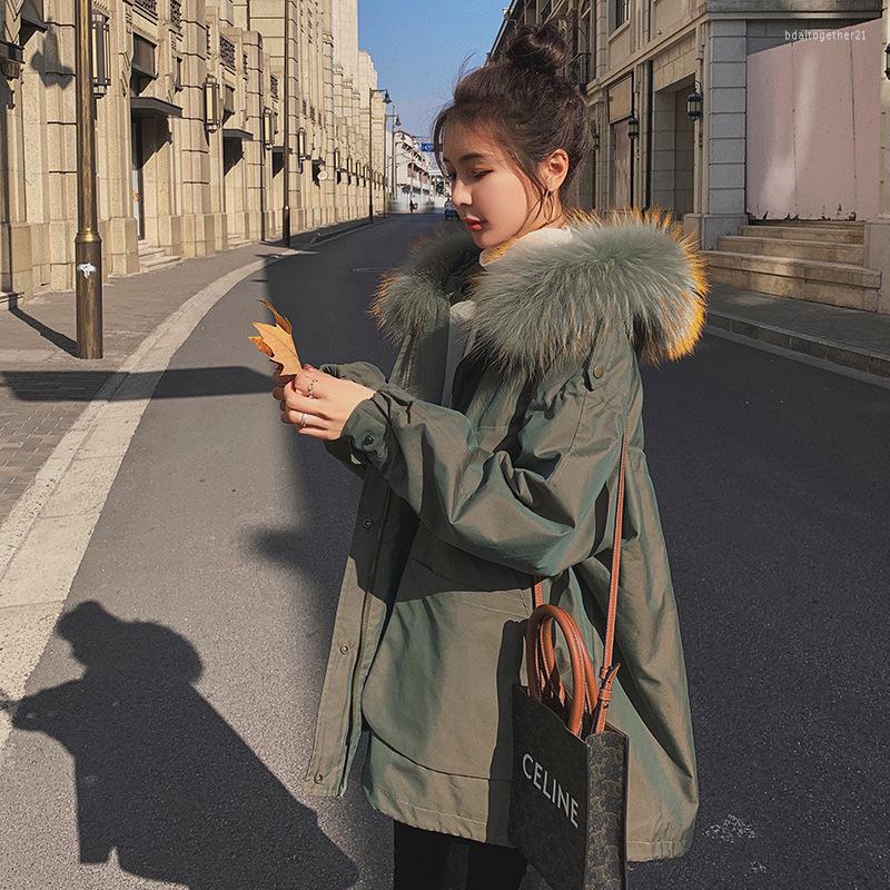 Women' Trench Coats Ins Colorful Olive Green Glossy Down Cotton-padded Jacket Female Short Big Fur Collar Hooded Tooling School To Overcome, Burgundy
Women' Trench Coats Ins Colorful Olive Green Glossy Down Cotton-padded Jacket Female Short Big Fur Collar Hooded Tooling School To Overcome, Burgundy