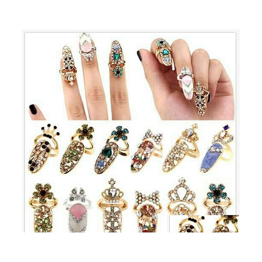 Band Rings Cute Rhinestone Bowknot Finger Nail Ring For Women Crown Flower Crystal Personality Art Resizable Knuckle Fashion Party D Otrwa
Band Rings Cute Rhinestone Bowknot Finger Nail Ring For Women Crown Flower Crystal Personality Art Resizable Knuckle Fashion Party D Otrwa
