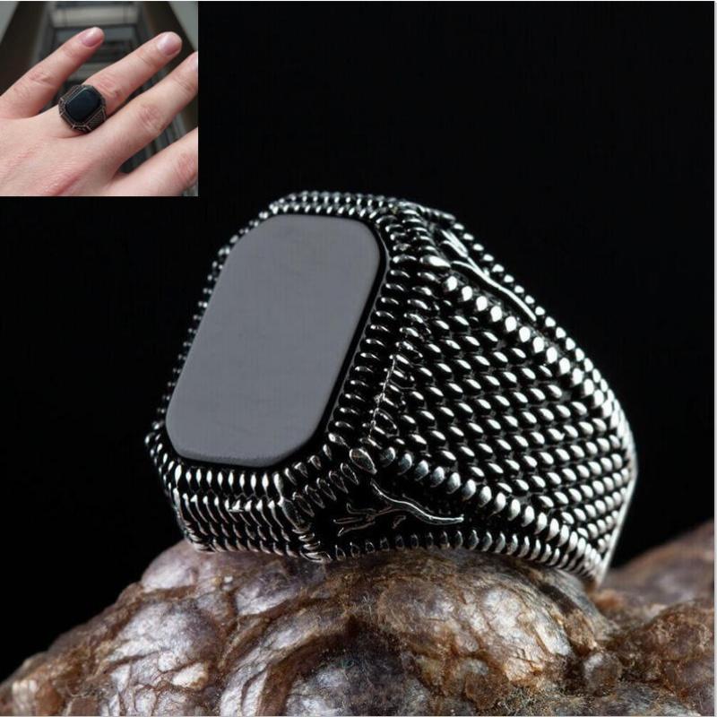 Cluster Rings Fashion Men's Square Black Crystal Ring Classic Retro Weaving Pattern Rock Punk Jewelry Accessories Boyfriend GiftCluster
Cluster Rings Fashion Men's Square Black Crystal Ring Classic Retro Weaving Pattern Rock Punk Jewelry Accessories Boyfriend GiftCluster