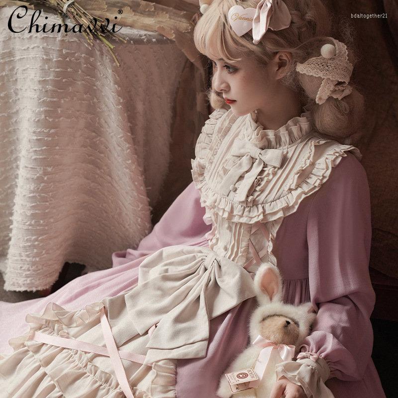 Casual Dresses Original Daily Retro Girl Long Sleeve Big Swing Lolita Dress Sweet Cute High Waist Temperament Women Kawaii, Blue
Casual Dresses Original Daily Retro Girl Long Sleeve Big Swing Lolita Dress Sweet Cute High Waist Temperament Women Kawaii, Blue
