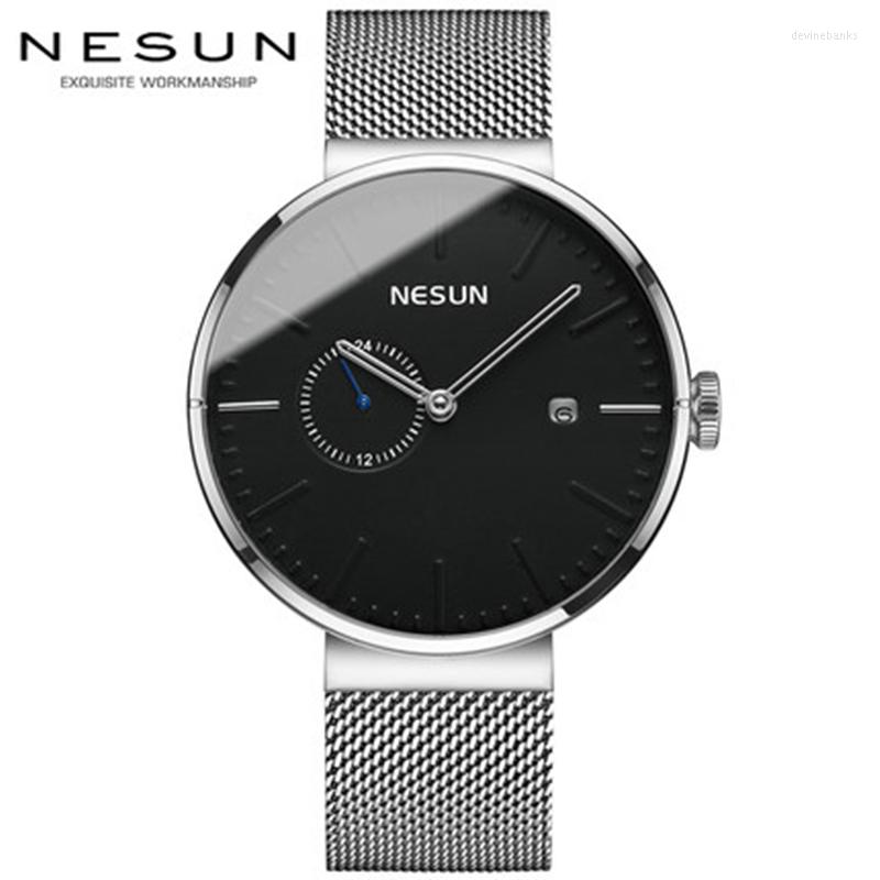 Wristwatches NESUN Men's Watch Business Casual Waterproof Automatic Mechanical Fashion Sapphire Stainless Steel Relogio Masculino, Leather-black
Wristwatches NESUN Men's Watch Business Casual Waterproof Automatic Mechanical Fashion Sapphire Stainless Steel Relogio Masculino, Leather-black