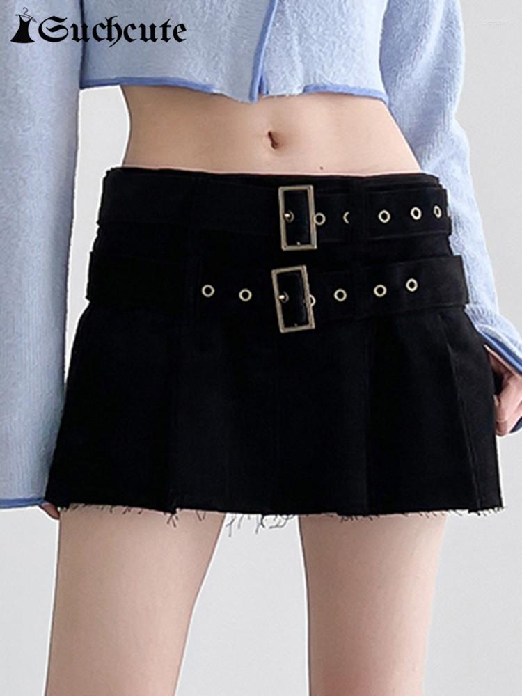Skirts SUCHCUTE Gothic Black Double Belt Mini Corduroy Women Solid Low Waist Pleated Preppy Style Streetwear Chic Clothes
Skirts SUCHCUTE Gothic Black Double Belt Mini Corduroy Women Solid Low Waist Pleated Preppy Style Streetwear Chic Clothes