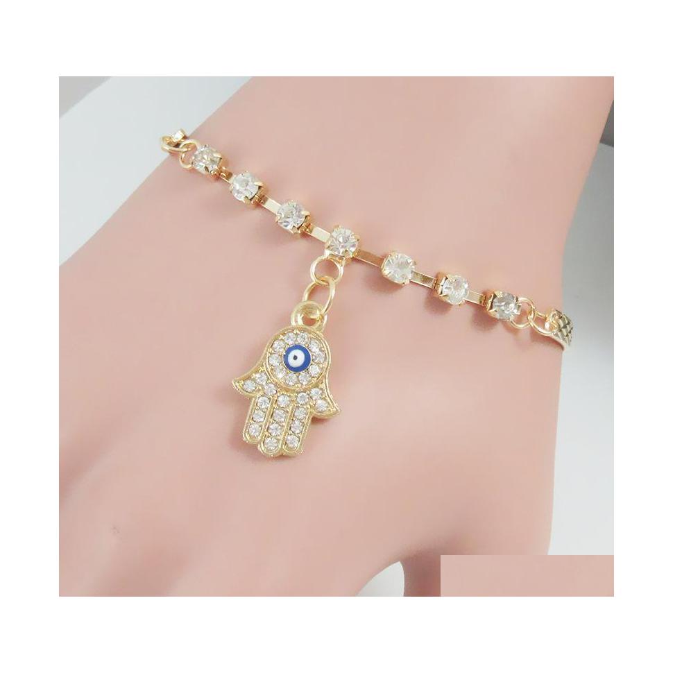 Charm Bracelets Charms Bangles Stunning Gold Simple Jewelry Crystal Rhinestone Evil Eye Hamsa Bracelet Nanashop Drop Delivery Dhejy
Charm Bracelets Charms Bangles Stunning Gold Simple Jewelry Crystal Rhinestone Evil Eye Hamsa Bracelet Nanashop Drop Delivery Dhejy