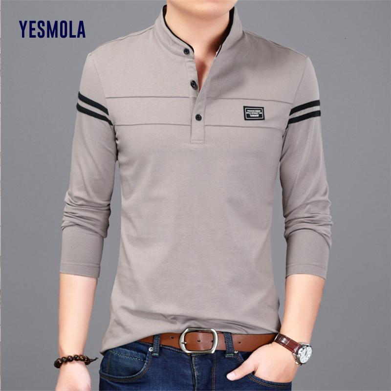 Men's T-Shirts YESMOLA Men Long Sleeve Spring Autumn Solid Tshirt Men's Clothing Mandarin Collar T-shirts Tops Polo T Shirt for Men 230203, Camel
Men's T-Shirts YESMOLA Men Long Sleeve Spring Autumn Solid Tshirt Men's Clothing Mandarin Collar T-shirts Tops Polo T Shirt for Men 230203, Camel