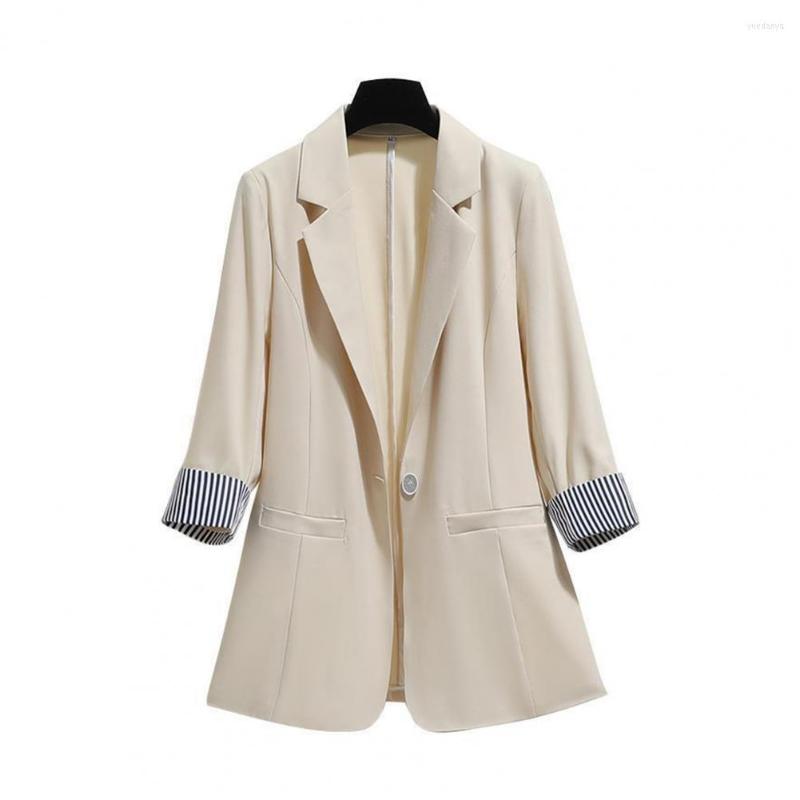 Women's Suits 2023 Autumn Blazer Women Suit 3/4 Sleeve Lapel Button Slim Coat Striped Cuff Office Jacket Femenino, Apricot
Women's Suits 2023 Autumn Blazer Women Suit 3/4 Sleeve Lapel Button Slim Coat Striped Cuff Office Jacket Femenino, Apricot