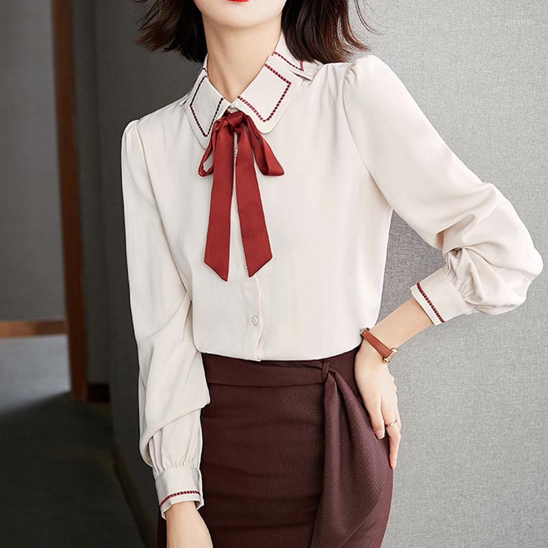 Women' Blouses Casual Turn Down Collar Clothing With Bow Elegant Office Lady Long Sleeve Shirts Buttons Women' Blouse Spring Autumn, Picture shown
Women' Blouses Casual Turn Down Collar Clothing With Bow Elegant Office Lady Long Sleeve Shirts Buttons Women' Blouse Spring Autumn, Picture shown