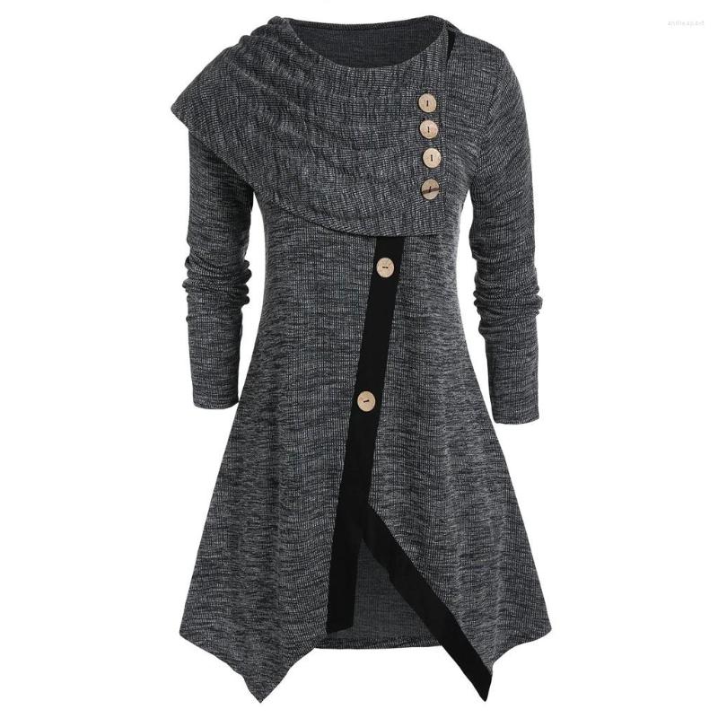 Women's Blouses Stylish Bar Shirts Women Autumn Spring Long Sleeve Irregular Casual Buttons Turtleneck Pullover Tunic Tops Blusas Plus Size, Gray
Women's Blouses Stylish Bar Shirts Women Autumn Spring Long Sleeve Irregular Casual Buttons Turtleneck Pullover Tunic Tops Blusas Plus Size, Gray