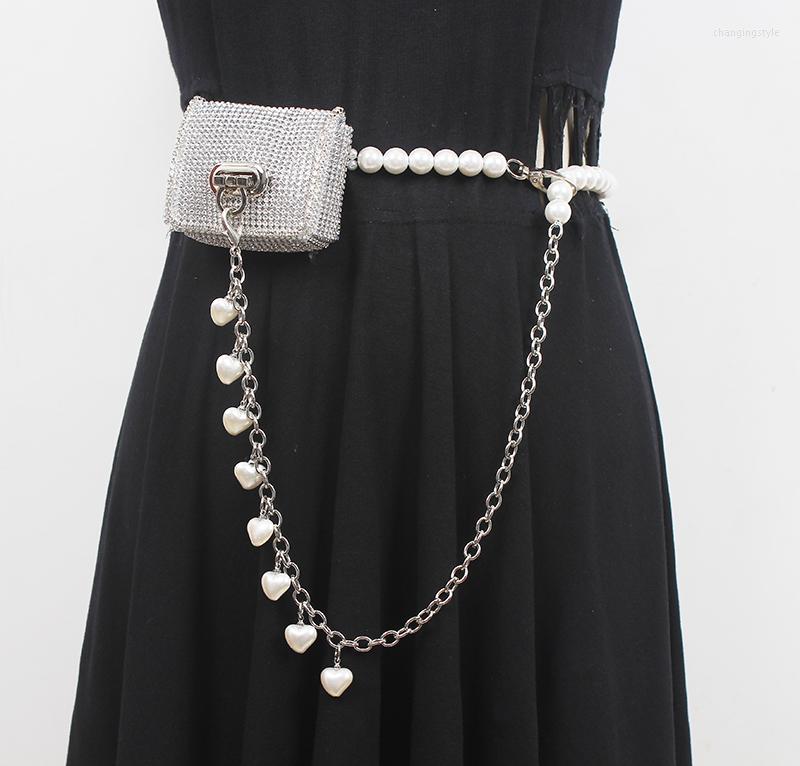 Waist Bags Mini PVC RHinestone Bag Women LIpstick Cigarette Key COin Fanny Packs Adjustable Street Pearl Chain Chest, Black
Waist Bags Mini PVC RHinestone Bag Women LIpstick Cigarette Key COin Fanny Packs Adjustable Street Pearl Chain Chest, Black
