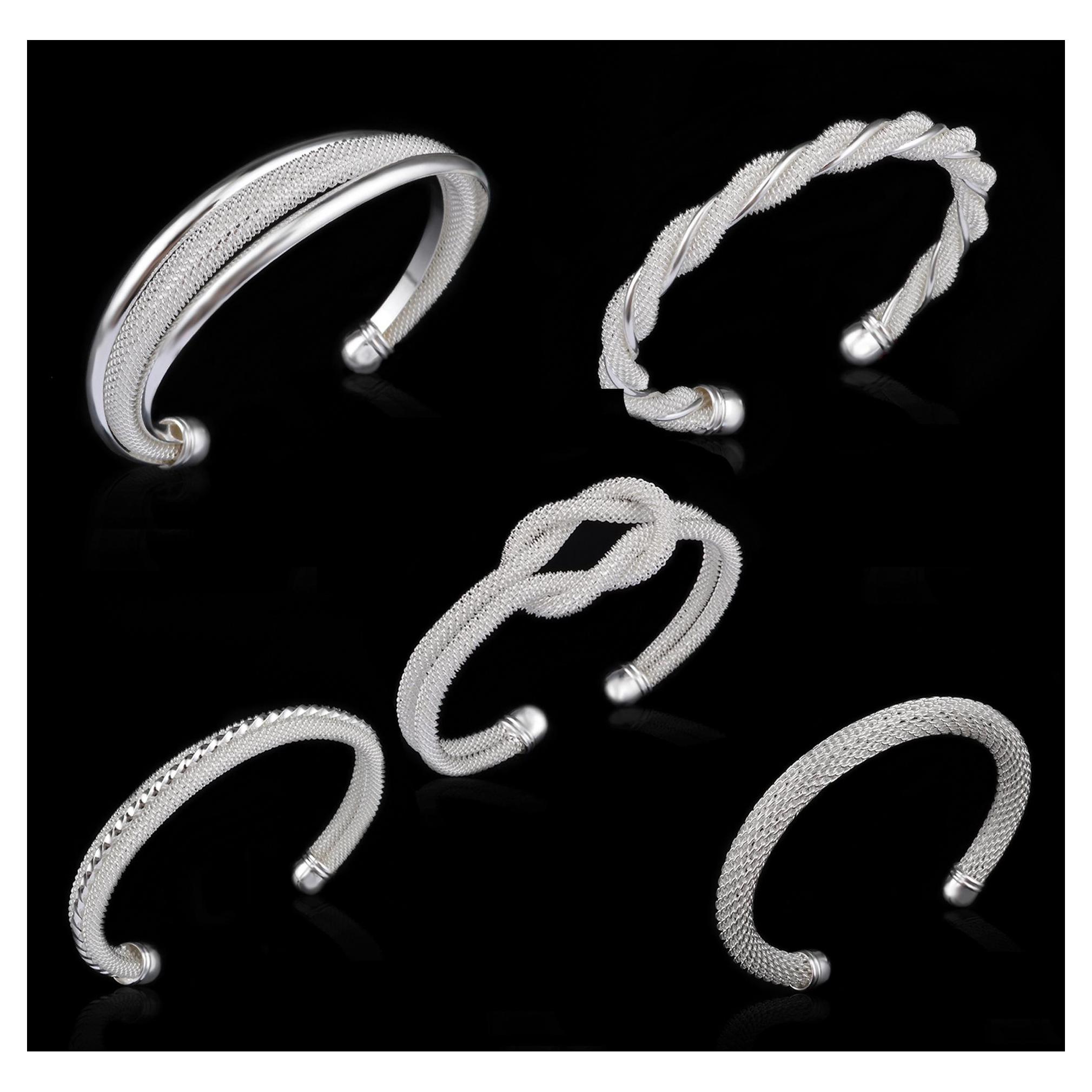 Cuff 925 Sterling Sier Mesh Bracelets 5 Design Womens Double Wire Twisted Open Bangle For Ladies Hypoallergenic Fashion Jewelry Drop Otuxd
Cuff 925 Sterling Sier Mesh Bracelets 5 Design Womens Double Wire Twisted Open Bangle For Ladies Hypoallergenic Fashion Jewelry Drop Otuxd